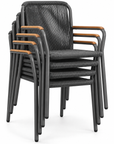 Barbados Stacking Bistro Chair Anthracite