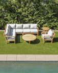 A Grade Round Teak Coffee Table by Prado Outdoor