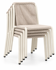 Barbados Stacking Bistro Side Chair Off-White