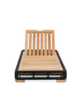 Breeze Chaise Lounge - Front View Without Cushion | Teak + Table