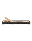 Breese Chaise Lounge - Side View Without Cushion | Teak + Table