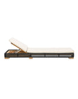 Breeze Chaise Lounge - Side View | Teak + Table