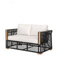 Breeze Loveseat - Side View | Teak + Table