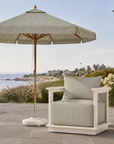 10' Teak Market Umbrella Refresh Hedge