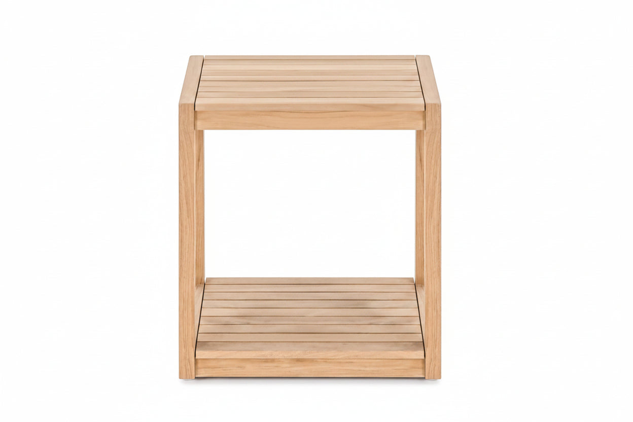 Grade A Teak Side Table With Shelf