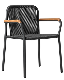 Barbados Stacking Bistro Chair Anthracite, outdoor dining chair by Prado Outdoor