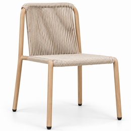 Barbados Stacking Bistro Side Chair Brown, outdoor dining chair by Prado Outdoor