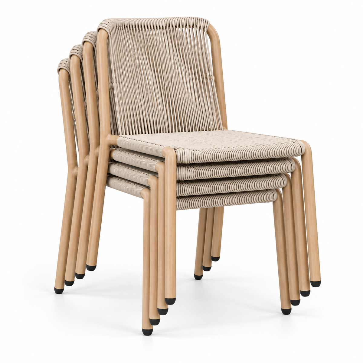 Barbados Stacking Bistro Side Chair Brown