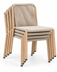 Barbados Stacking Bistro Side Chair Brown