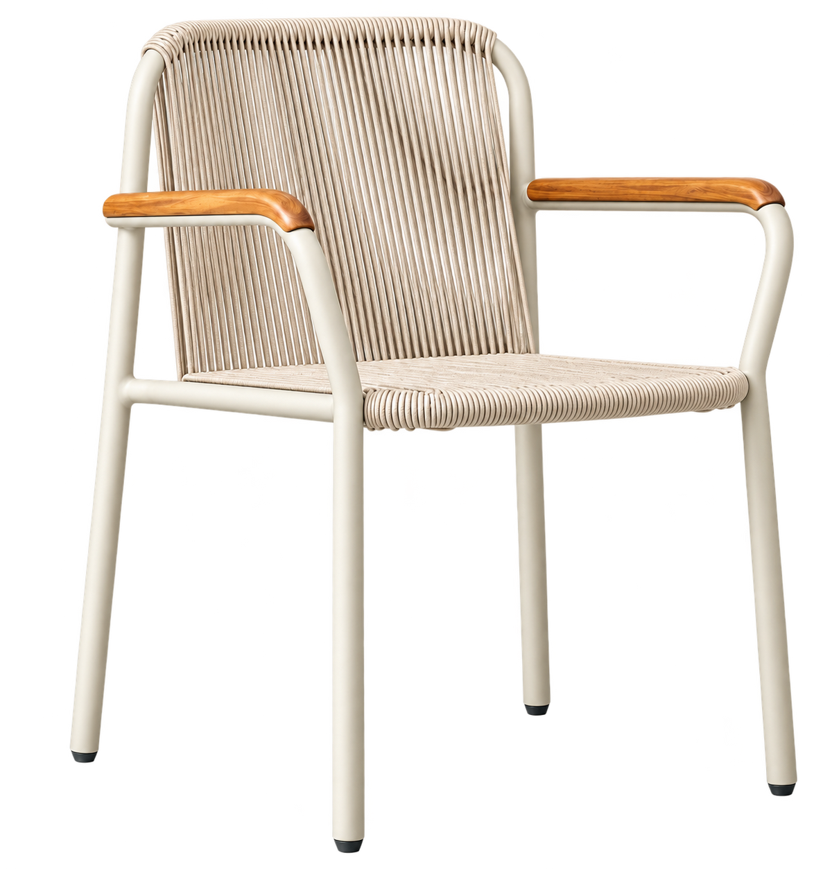 Barbados Stacking Bistro Chair Off-White