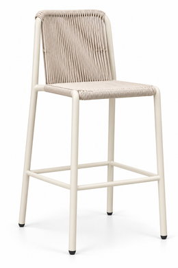 Barbados Armless Bar Chair Off-White, outdoor bar chair by Prado Outdoor