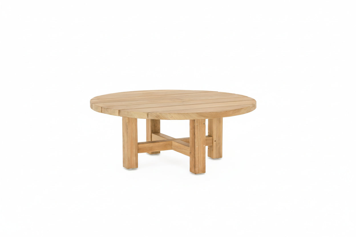 A Grade Teak Round Coffee Table by Prado Outdoor