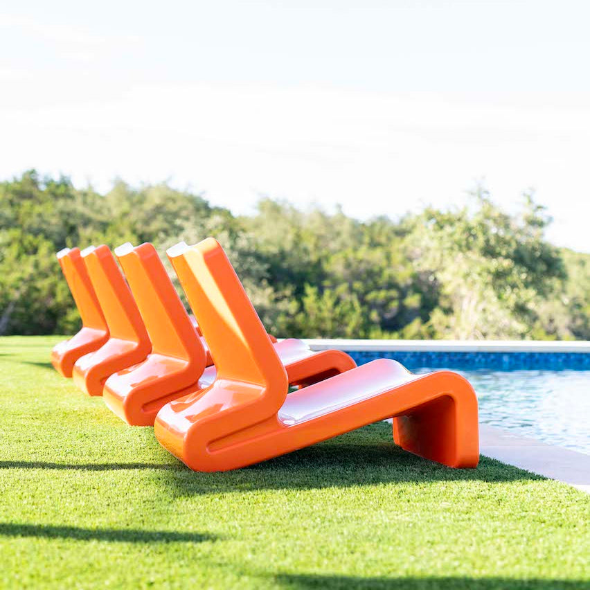 Line Chair in Vintage Orange at Prado Outdoor