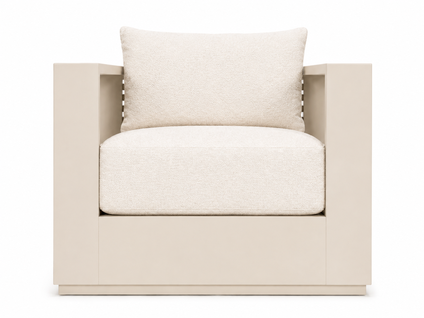 Mara Aluminum Lounge Chair Off-White