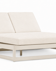 Mara Aluminum Double Chaise Off-White