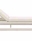 Mara Aluminum Double Chaise Off-White