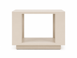 Mara Aluminum Side Table Off-White, outdoor side table by Prado Outdoor