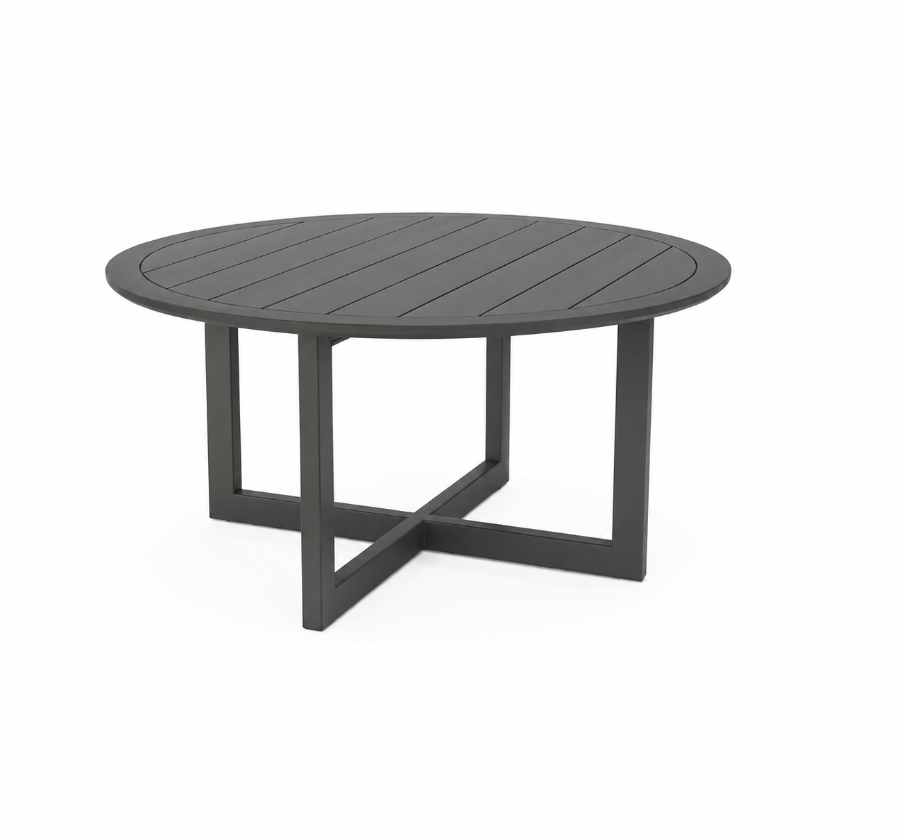 Munich 50" Round Aluminum Dining Table Anthracite