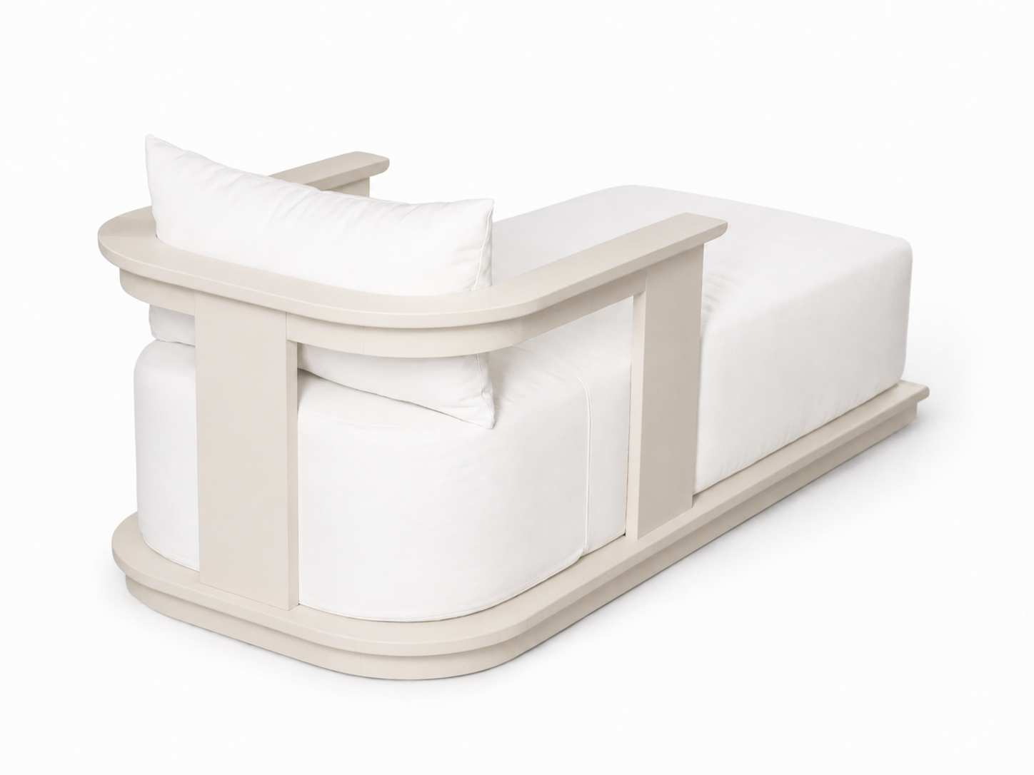 Munich Aluminum Chaise Lounge Off-White