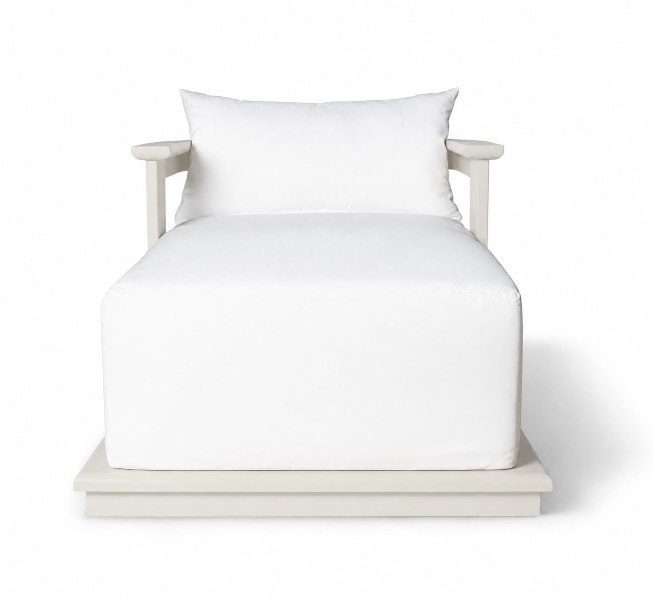 Munich Aluminum Chaise Lounge Off-White