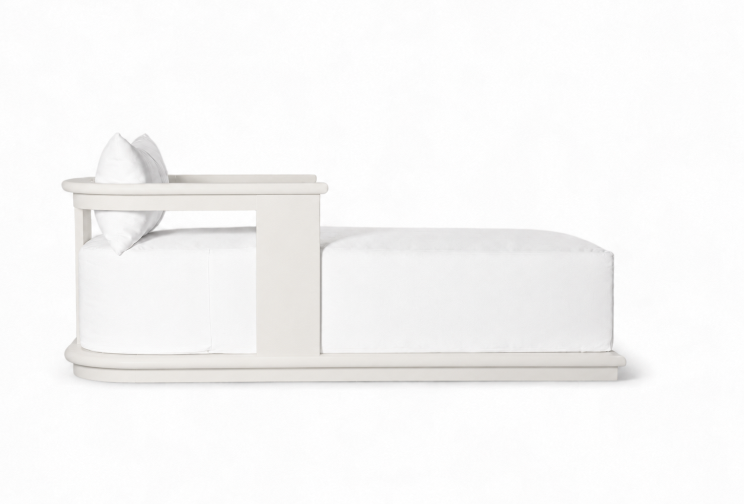 Munich Aluminum Chaise Lounge Off-White