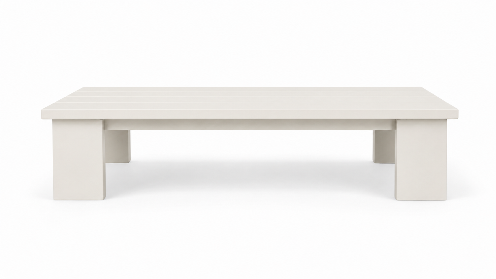 Munich Aluminum Rectangular Coffee Table Off-White