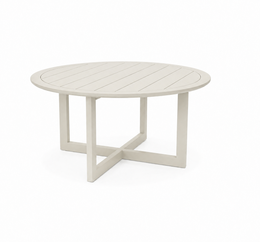 Munich Aluminum 50" Round Dining Table Off-White, outdoor dining table by Prado Outdoor