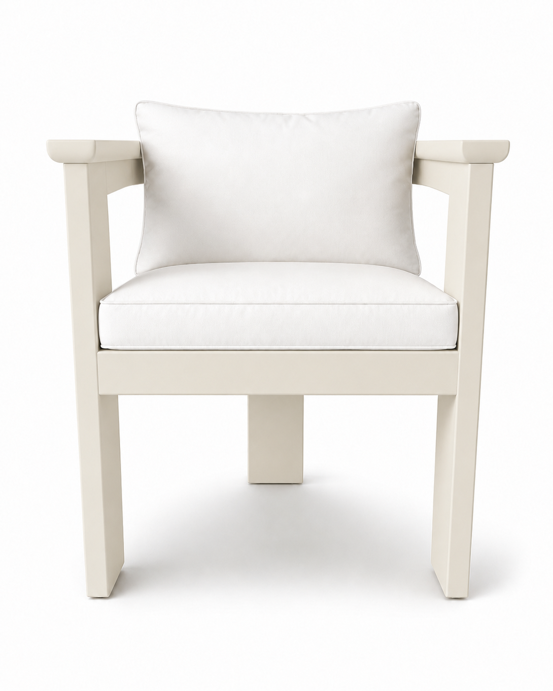Munich Aluminum Dining Chair Off-White