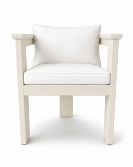 Munich Aluminum Dining Chair Off-White, outdoor dining chair by Prado Outdoor