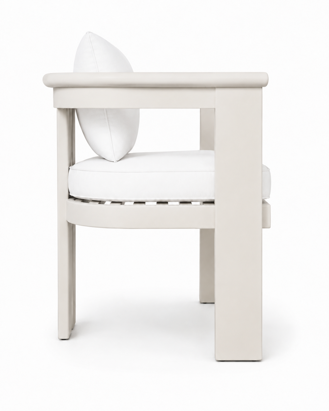 Munich Aluminum Dining Chair Off-White