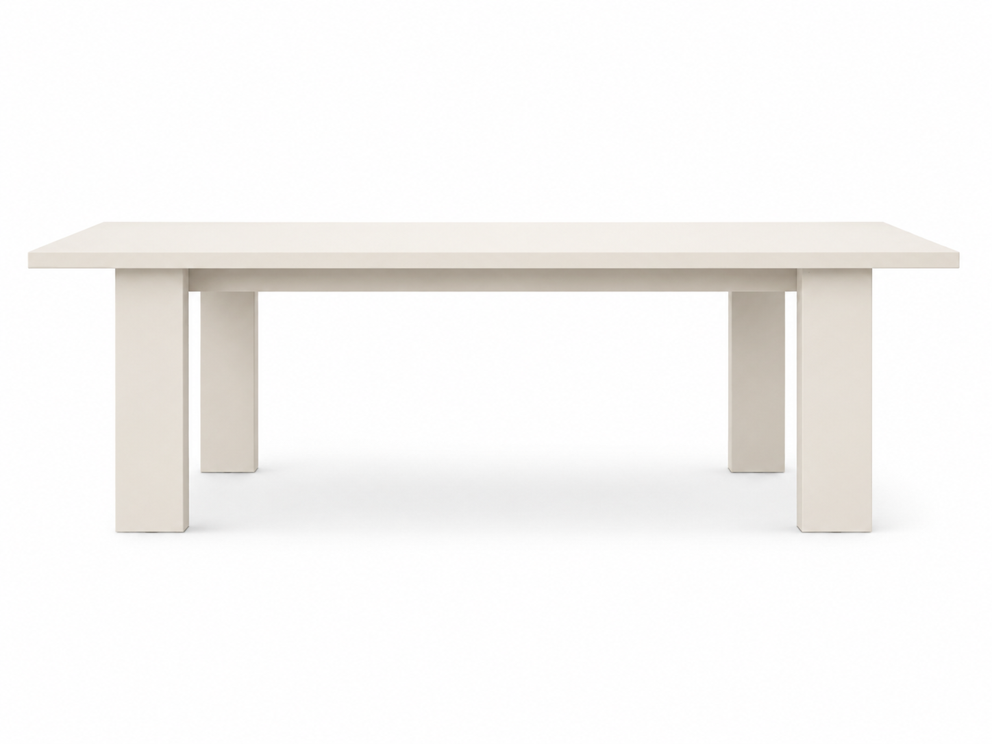 Munich Aluminum Dining Table OffWhite
