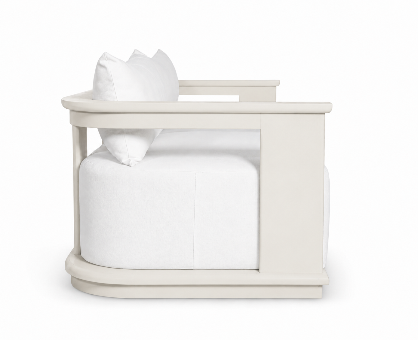 Munich Aluminum Lounge Chair Off-White