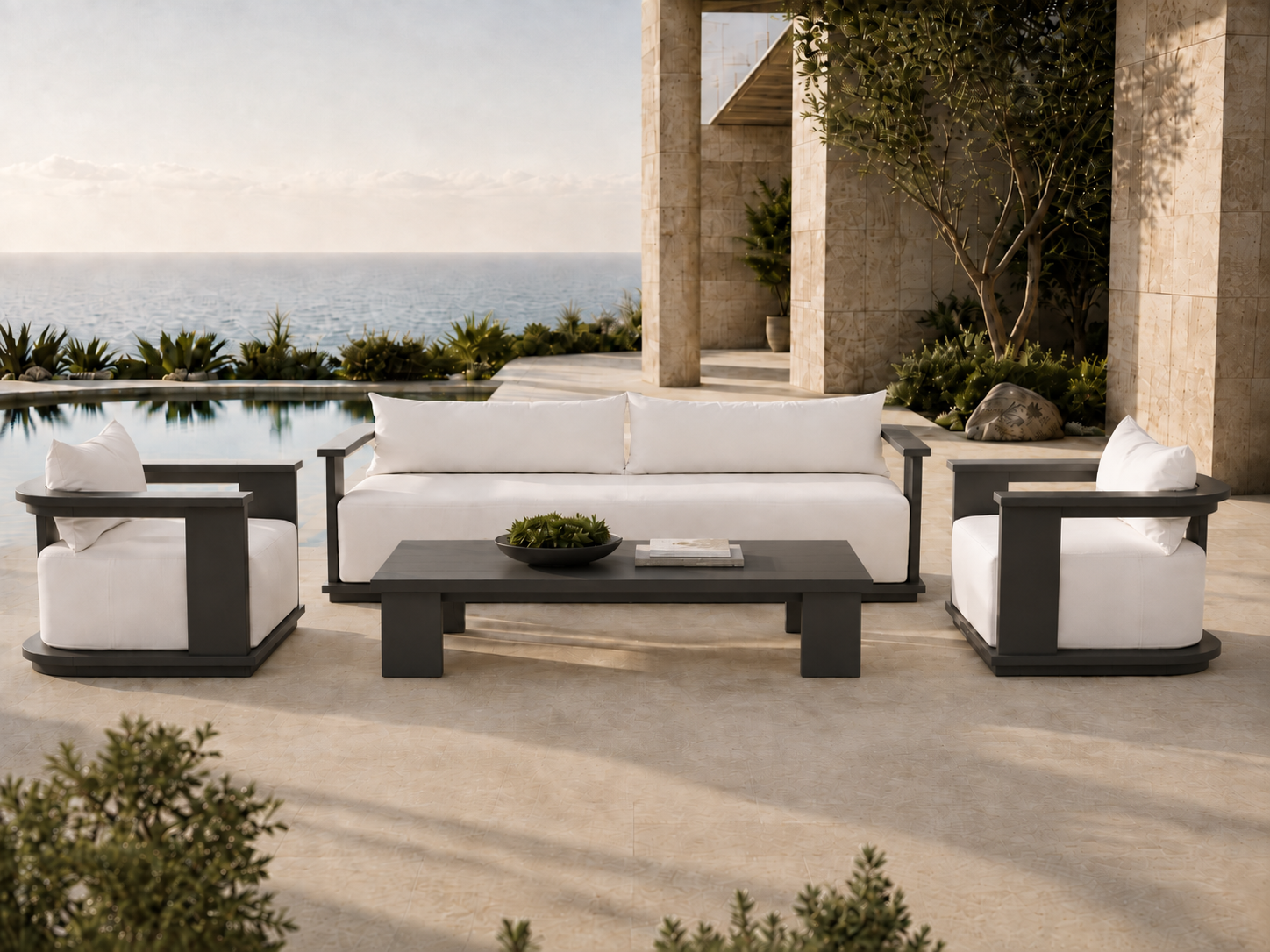 Munich Aluminum Lounge Chair Anthracite