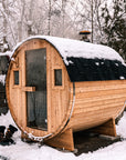 Barrel Outdoor Sauna - 6 Person w/ Harvia KIP 8kW Heater
