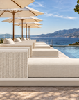 Maui Aluminum Chaise Lounge Off-White