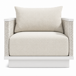 Maui Lounge Chair Aluminum Off-White, outdoor lounge chair by Prado Outdoor