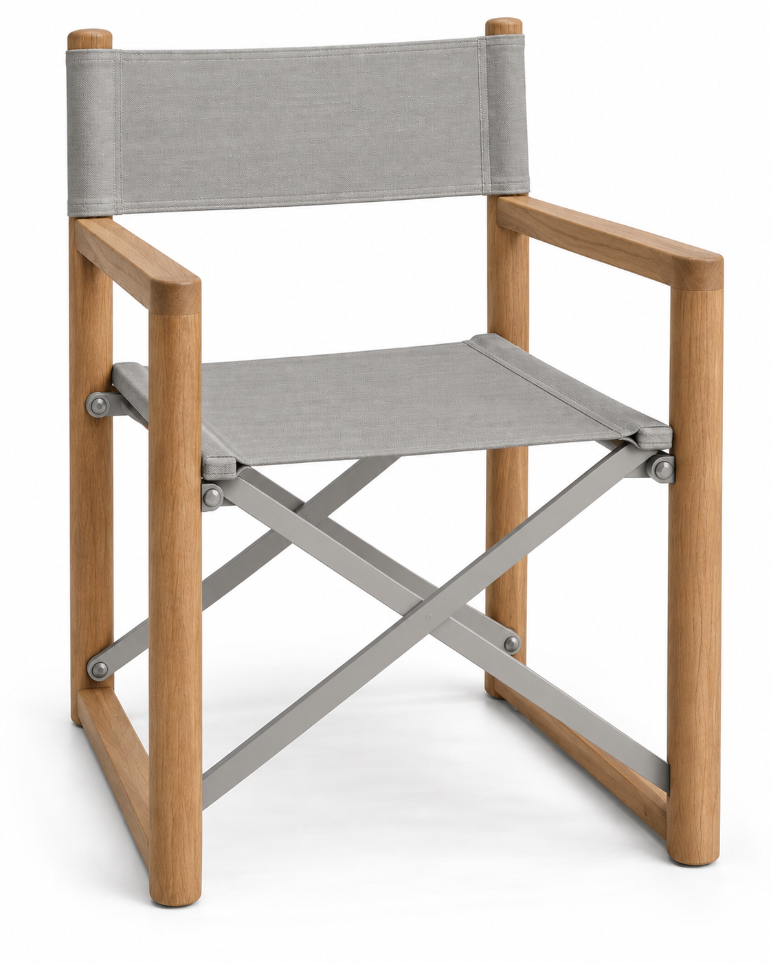 Teak Director Chair Grey