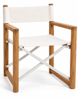 Teak Director Chair White