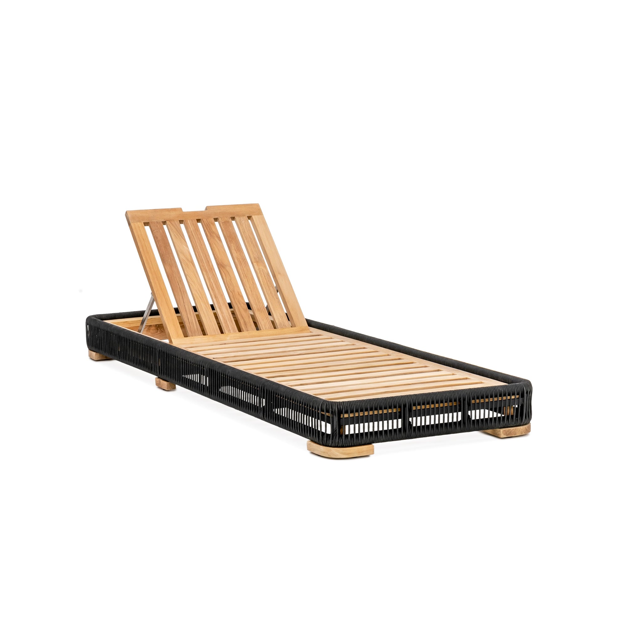 Breeze Chaise Lounge - Without Cushion | Teak + Table