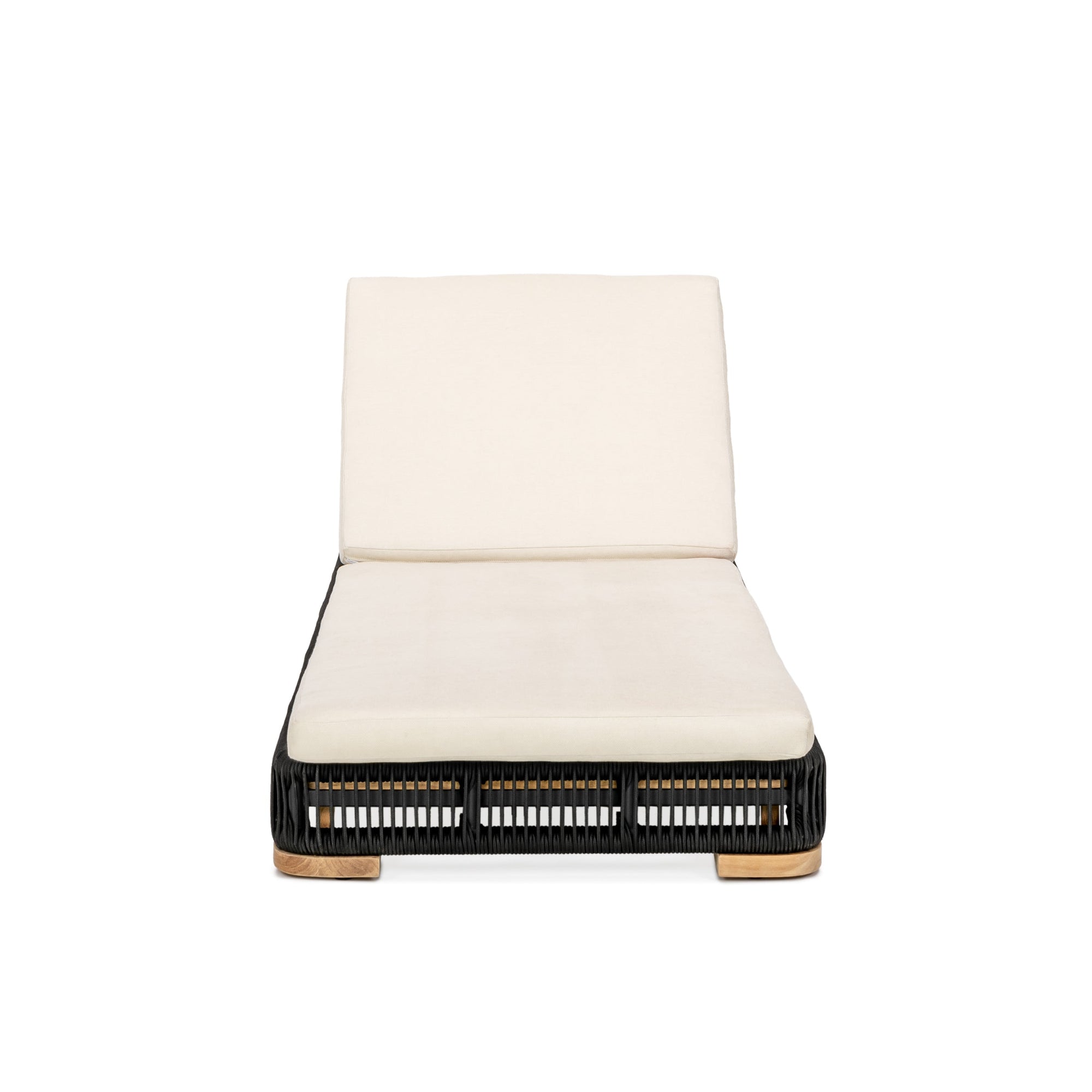 Breeze Chaise Lounge - Front View | Teak + Table