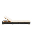 Breeze Chaise Lounge - Side View | Teak + Table