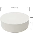 Rome 40" GFRC Round Coffee Table