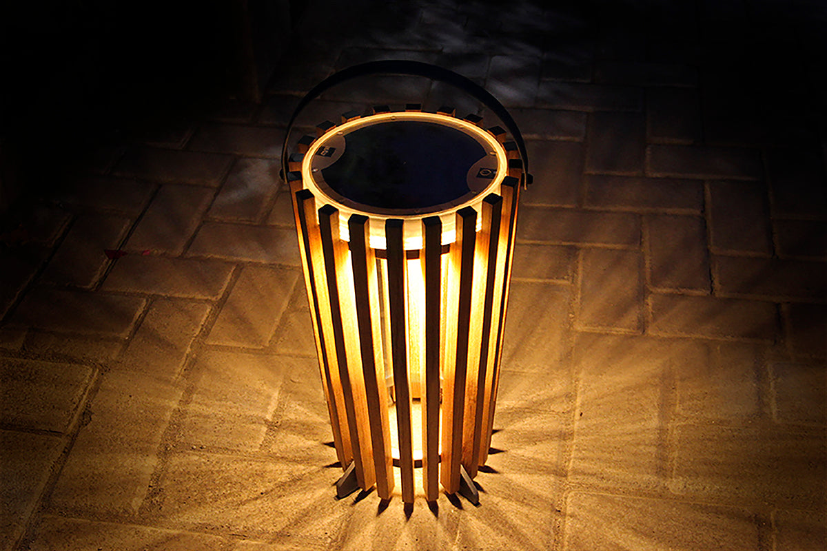 Solana Teak Solar Pendant