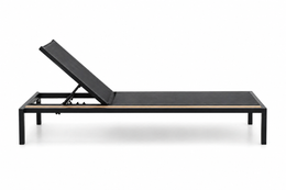 Barbados Aluminum Chaise Lounge - Anthracite, outdoor chaise lounge by Prado Outdoor